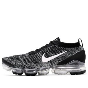 Nike Air VaporMax Flyknit 3 Oreo Running Shoes 8.5 Black/White/Metallic Silver
